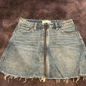 Free People mini Jean skirt